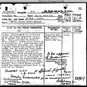 BROWN, William Sutton Stewart, 48658, Lieutenant Colonel, 2 CG, DSO