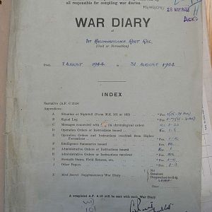1 Recce War Diary August 1944