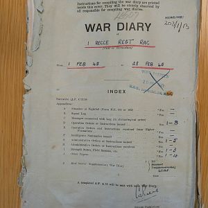 1 Recce War Diary February 1945