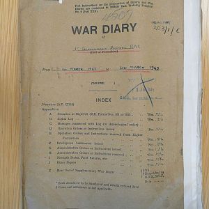 1 Recce War Diary March 1945