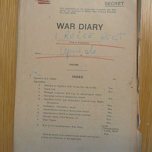 1 Recce War Diary April 1946