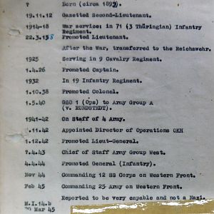 A-B Who's Who of senior German Army officers (Birley's Bible)