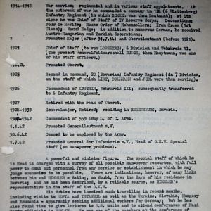 (T-Z) Who's Who of senior German Army officers (Birley's Bible)