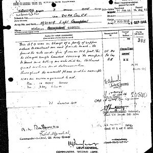 84 Fd Coy RE - L/Cpl Campbell - Medal Recommendation