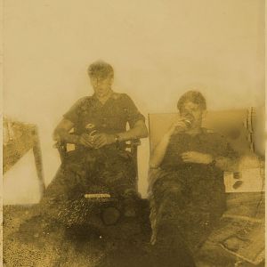 Me on bed on Chair Steve Reid