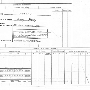 George Elsdon service record, page 2
