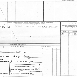 George Elsdon service record, page 3
