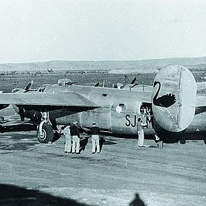 B24 of 25 City of Perth Squadron at Corunna Downs Airfield