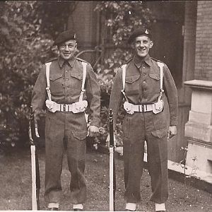 Dad with member of 2 section, 7 troop A Squad