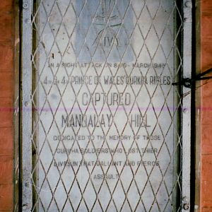 Gurkha memorial on Mandalay Hill.