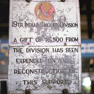 19th Indian Division plaque on Mandalay Hill