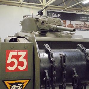Sherman flail. The Tank Museum, Bovington