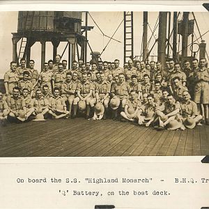 Q Battery 52nd Field Regiment Highland Monarch 1942