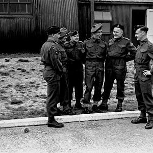 Ringway, England with some 1st Canadian Parachute Battalion member