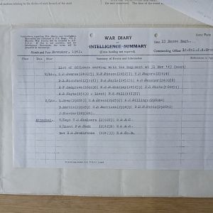 15 Recce War Diary - November 1943