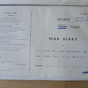 15 Recce War Diary –  L.A.D. March 1944