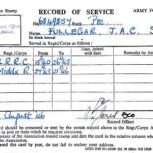 Record Of Service