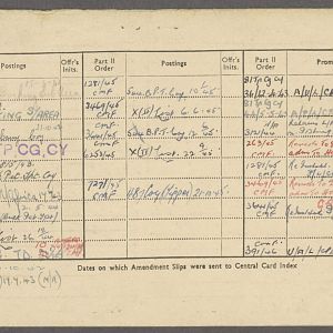 Service Record RASC Dennis Arthur Wells 142124 18