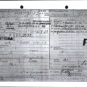 Army Records Ron Sheet 16