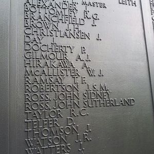 Uncle Sandy's plaque At Tower Hill Panel 87