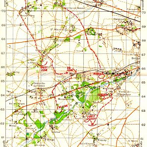 10th HLI   Map 1   Cheux And Baron