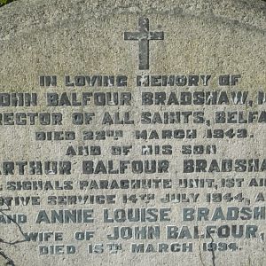 Second Lieutenant ARTHUR BALFOUR BRADSHAW 312237, Royal Corps of Signals