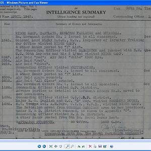 30th Royal Berkshire Reg 21 To 30 Apr 1943