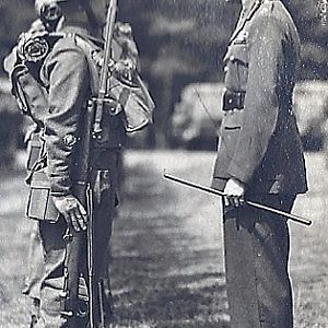 8th Royal Scots.  Inspection By King George VI.  May 1940.