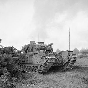 Churchill tank of 4th Grenadier Guards near Moostdijk, 4 November 1944; IWM B 11691