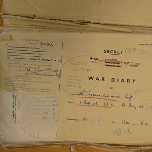 56th Recce War Diary August 1943