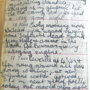 Diary entry 18th April 1945