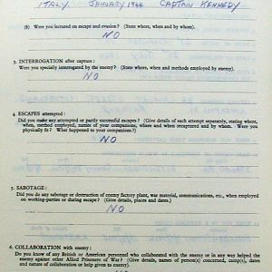 CARRUTHERS, James Logan, 2721805, Guardsman, 1st Battalion IRISH GUARDS, Captured Italy, 4 Feb 1944 - WO 344-56-1