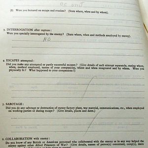 COOPER, Alfred George, 2719236, Sergeant, 1st Battalion IRISH GUARDS, Captured Italy 5 Feb 1944 - WO 344-72-1