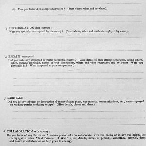 COURTNEY, Bernard Martin, 2721606, Guardsman, 1st Battalion IRISH GUARDS, Captured Italy, 10 Feb 1944 - WO 344-74-2