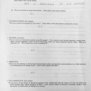 BANDY, Aubrey Randolph, 2724468, Guardsman 2nd Armoured Battalion IRISH GUARDS, Captured Germany, 20 April 1945 - WO 344-16-1