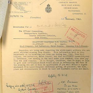 Welsh Guards Missing Personnel, BEF