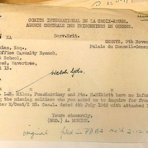 Welsh Guards Missing Personnel, BEF