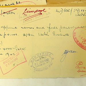 Welsh Guards Missing Personnel, BEF