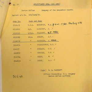 Grenadier Guards Missing Personnel, BEF