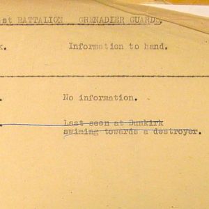 Grenadier Guards Missing Personnel, BEF