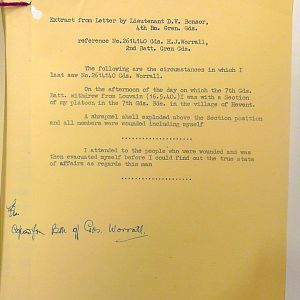 Grenadier Guards Missing Personnel, BEF