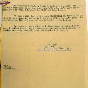 Scots Guards Missing Personnel, NWE