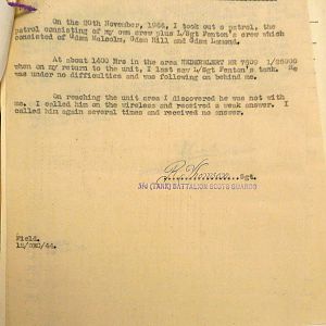 Scots Guards Missing Personnel, NWE