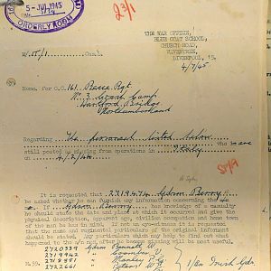 1st Battalion Irish Guards, Italy, Missing Personnel file