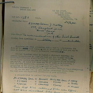 1st Battalion Irish Guards, Italy, Missing Personnel file