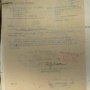 1st Battalion Irish Guards, Italy, Missing Personnel file
