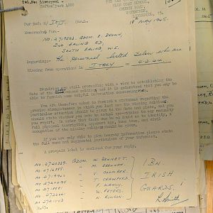 1st Battalion Irish Guards, Italy, Missing Personnel file