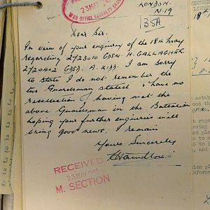 1st Battalion Irish Guards, Italy, Missing Personnel file