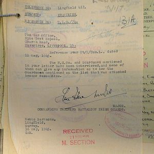 1st Battalion Irish Guards, Italy, Missing Personnel file