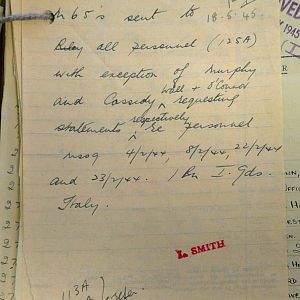 1st Battalion Irish Guards, Italy, Missing Personnel file